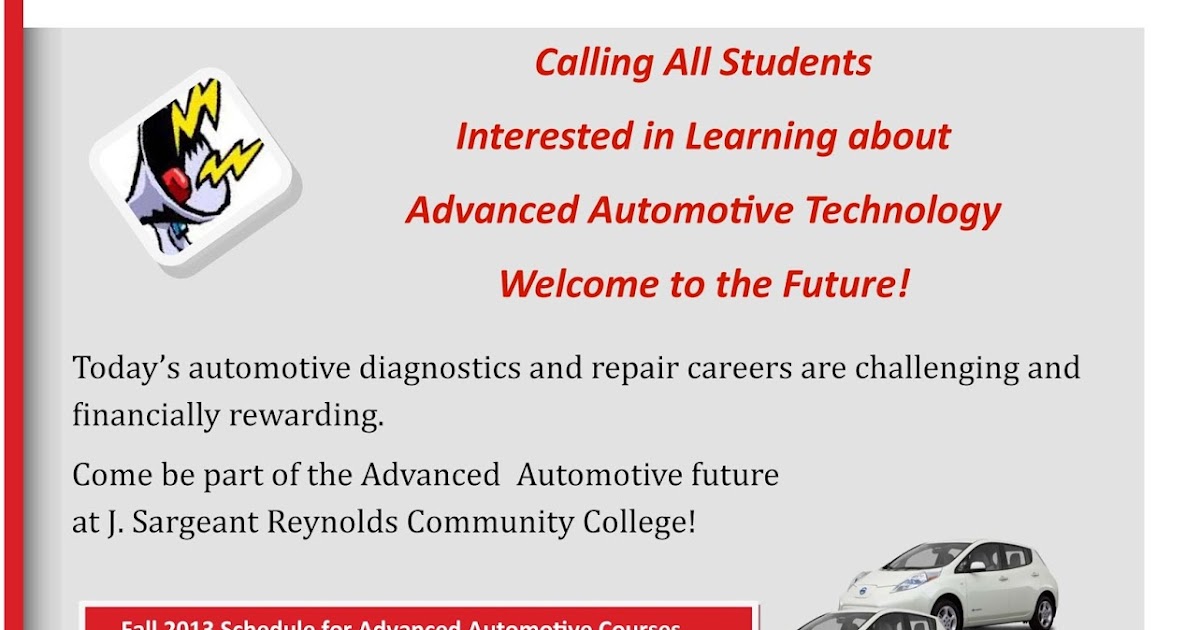 Campus Happenings New Advanced Automotive Technology courses offered