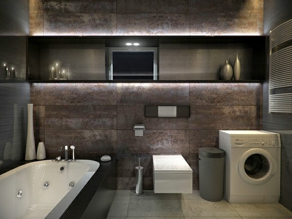 Baños modernos color marrón - Colores en Casa