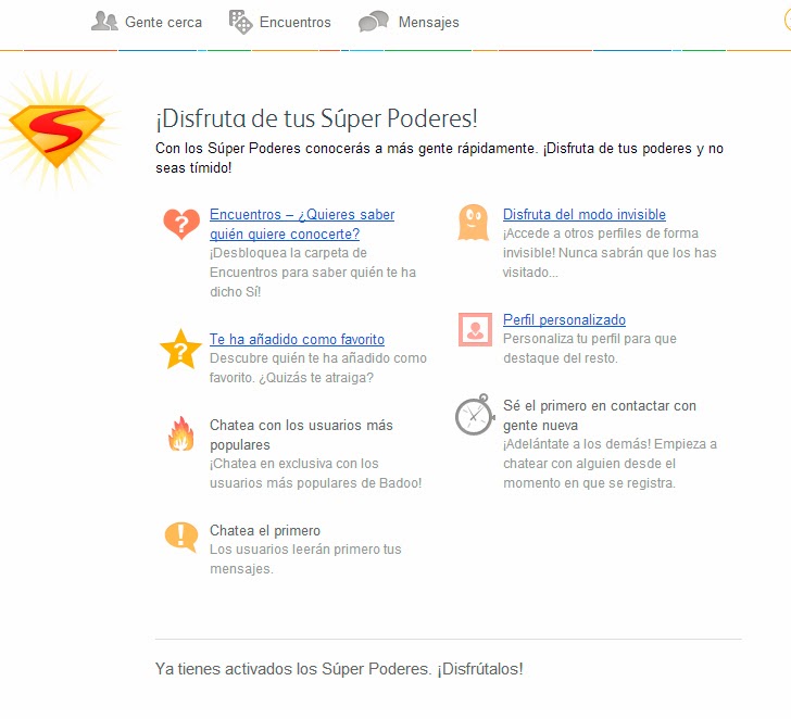 Badoo siempre gratis superpoderes activar para Programa para