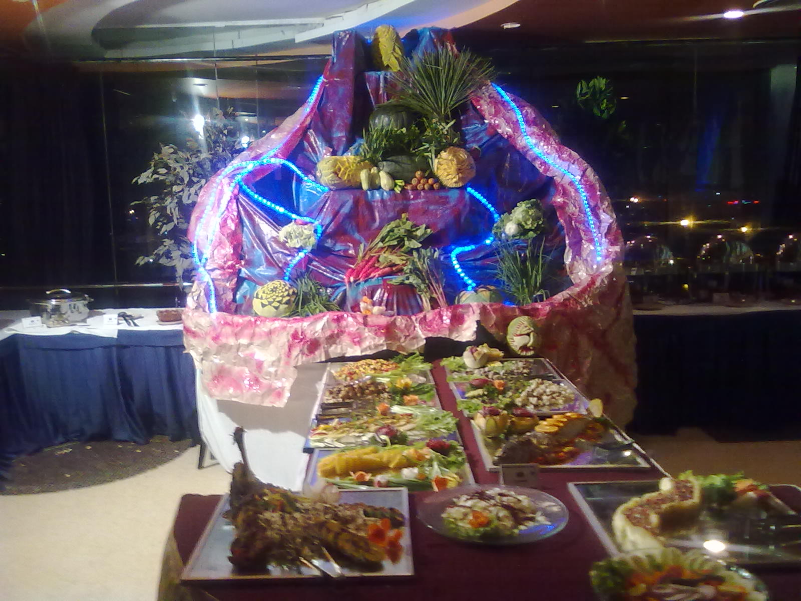 Buffet display for New year eve at 7th heaven -The Solitaite Hotel, bangalore by Chef Raghu