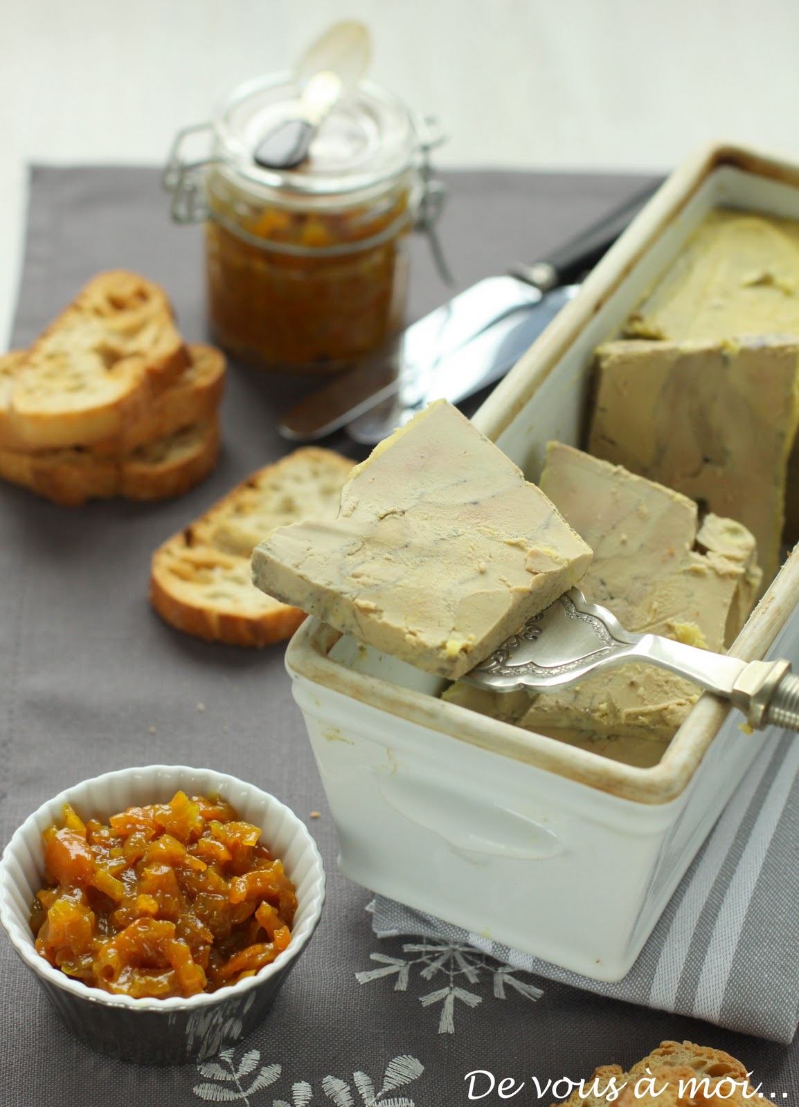 De vous à moi... Foie Gras en Terrine et Chutney de Kumquats
