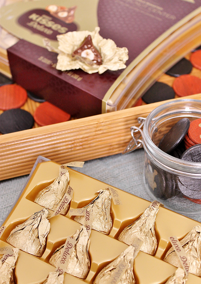 D.I.Y. Checkers Board Tray- #SayMore With Hershey's KISSES Deluxe #IC (ad)