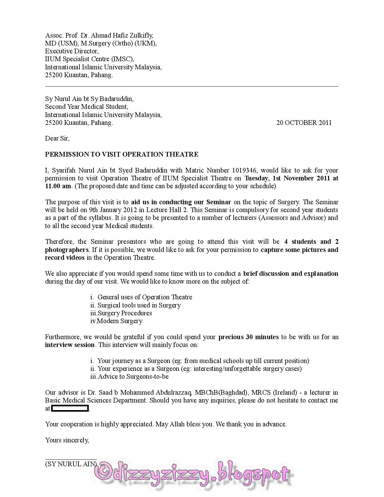 format for formal letters