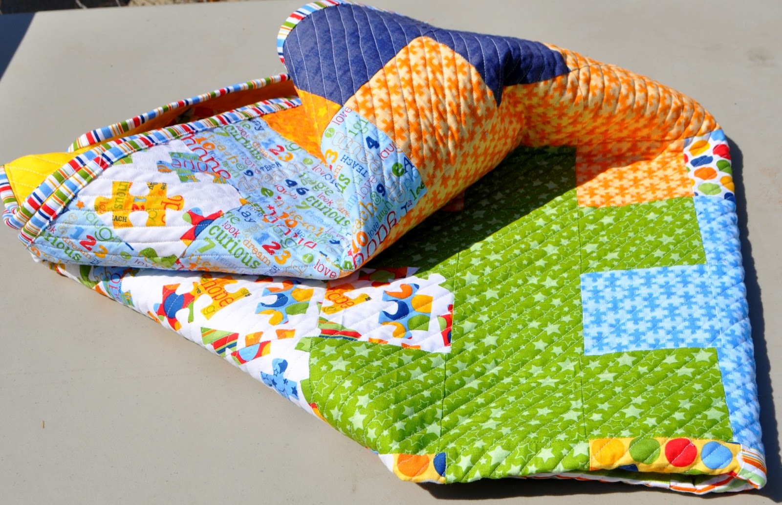 Richard and Tanya Quilts Puzzle Quilt