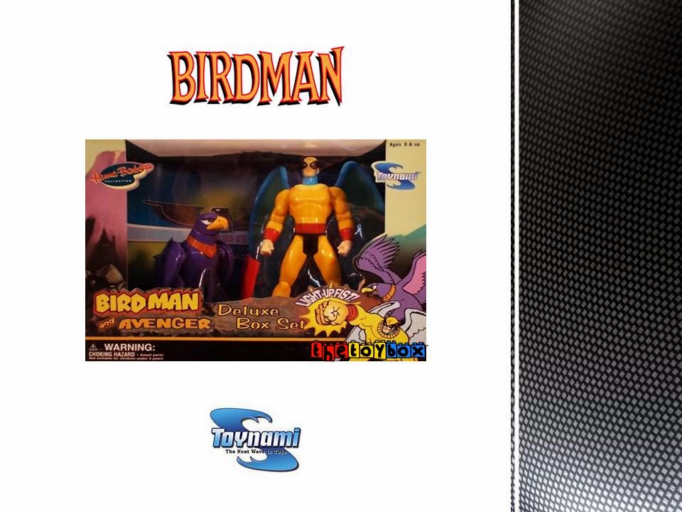 Toynami "Birdman and the Galaxy Trio" Birdman and Avenger figures Birdman