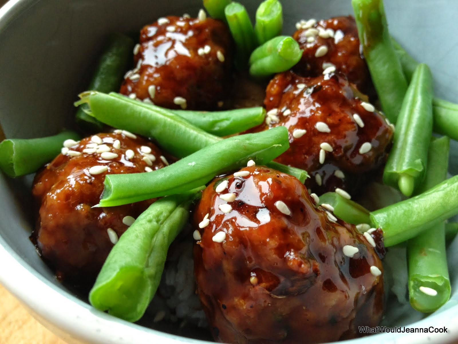 What Would Jeanna Cook Teriyaki Meatball Bowls