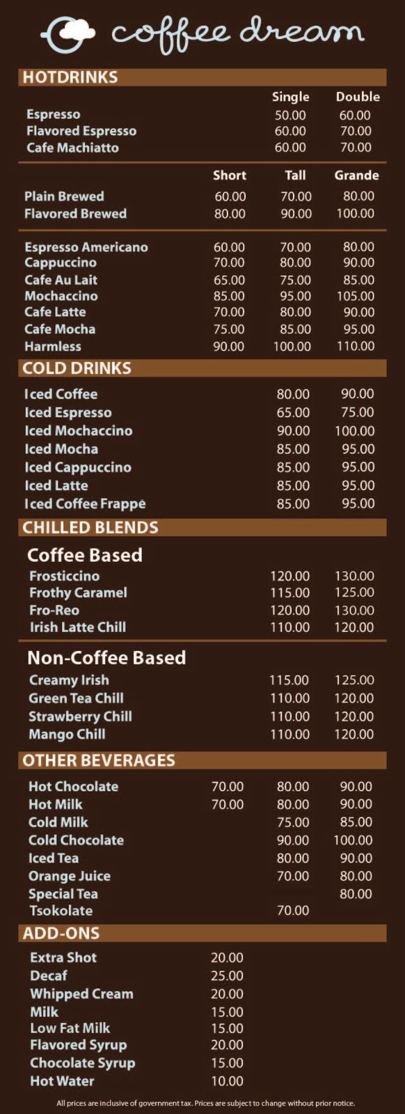 Kafi "MAJEVICA" - Page 5 CoffeeDream+menu