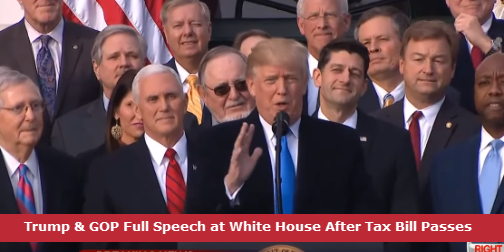 President Trump & GOP Full VICTORY Speech at White House After Tax Bill Passes