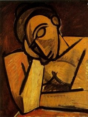 'Busto de mujer acodada' (1908) Óleo sobre lienzo de Pablo R. Picasso busto-de-mujer-acodada-1908-oleo-sobre-lienzo-de-pablo-r-picasso