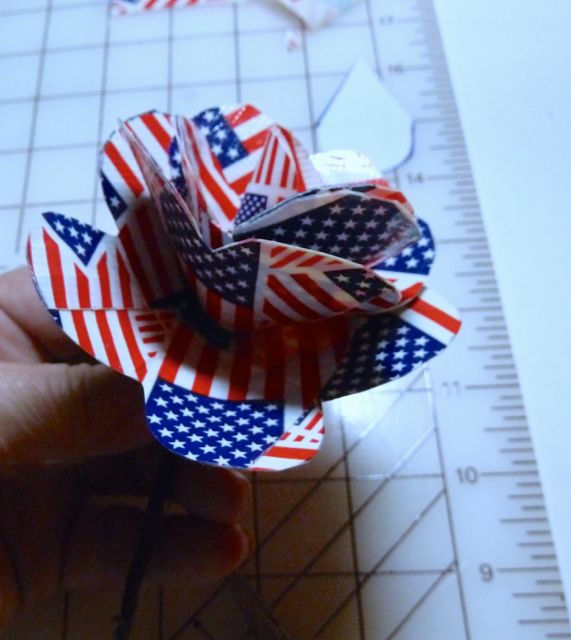 Make it easy crafts Patriotic duct tape long stem rose