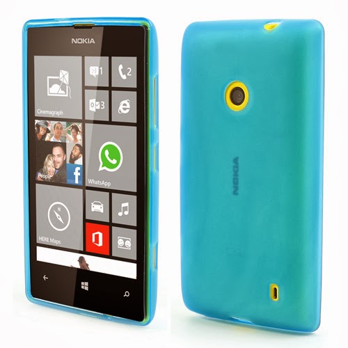 Matte Flexible TPU Jelly Case for Nokia Lumia 520 525 - Blue Transparant Matte Flexible TPU Jelly Case for Nokia Lumia 520 525 - Blue Transparant