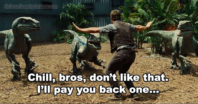 How to not train your raptors... Jurassic World meme chill bro raptors pratt