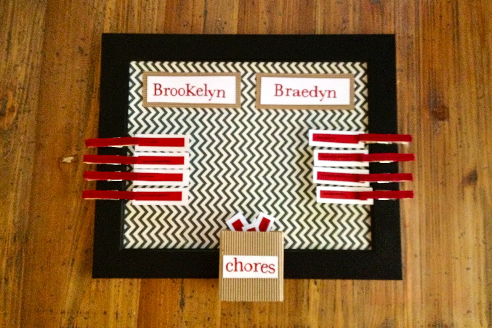 Clothespin Chore Chart
