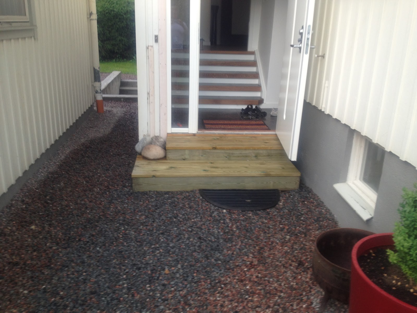 Hus inspiration inredning: trappa till entren