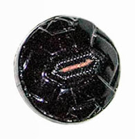 Antique Round Black Glass Molded Buttons Antique Round Black Glass Molded Buttons
