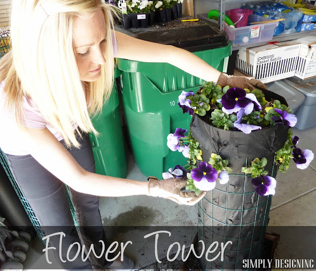 DIY Flower Tower, Home Depot #sponsored #digin #heartoutdoors #spring