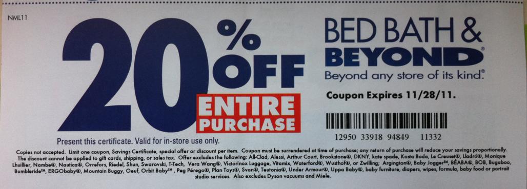 Coupons bedbathandbeyond