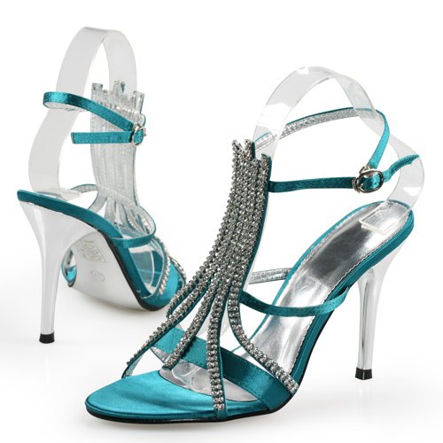 Blue Turquoise Wedding Shoes Design