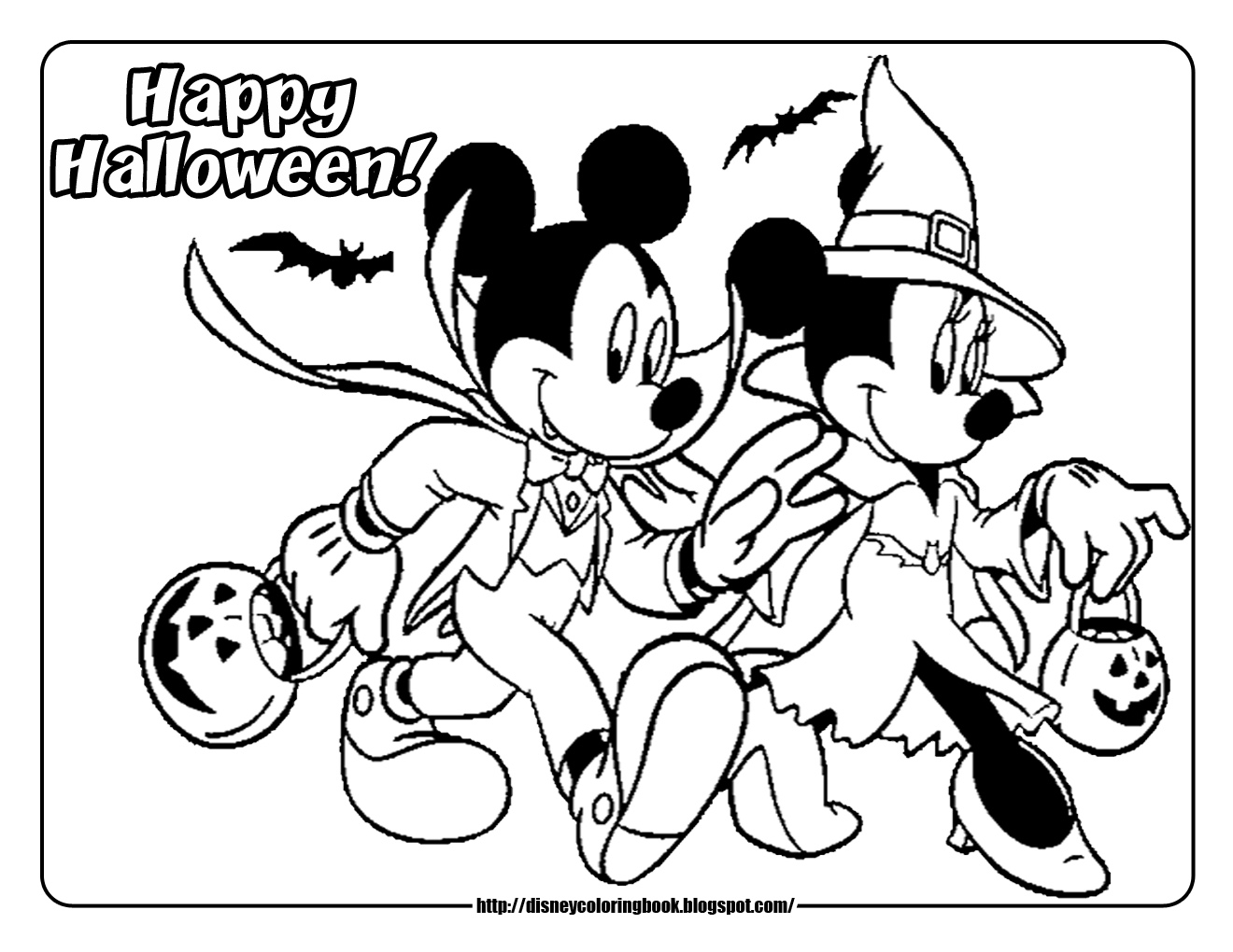 Disney Coloring Pages and Sheets for Kids Mickey and Friends Halloween
