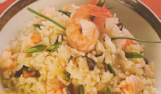 Arroz con coco y langostinos recetas