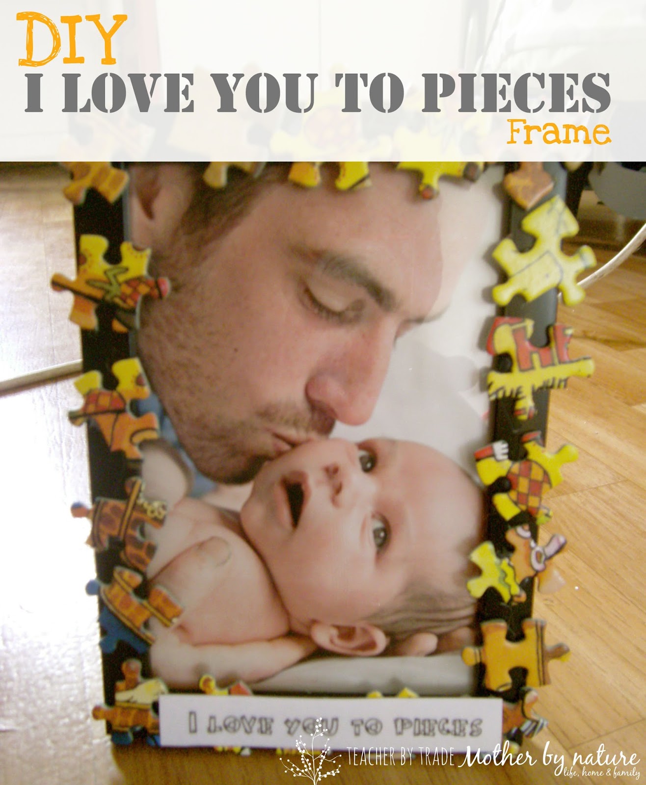 How To Make A Popsicle Stick Picture Frame 6 Steps Love You To Pieces Frame Kids Glitter