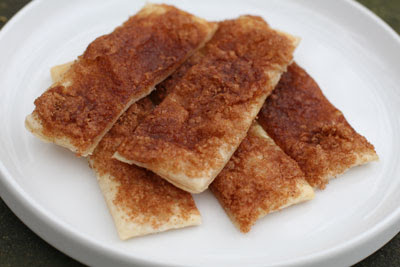 puff pastry sticks with brown sugar and cinnamon