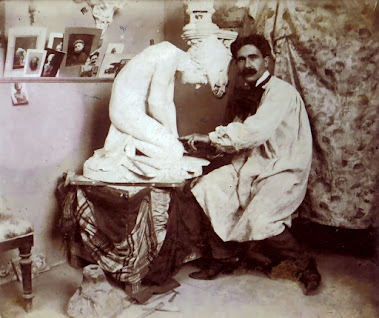 1907.- "Aquiles". Escultor Ricardo Causarás Casaña.