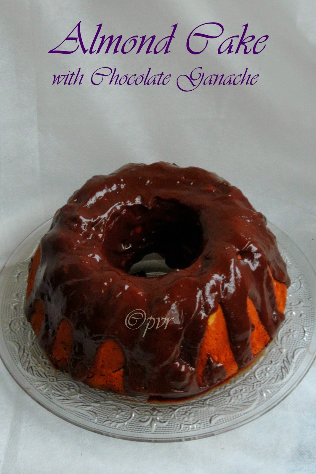 Almond cake, Almond cake with chocolate ganache