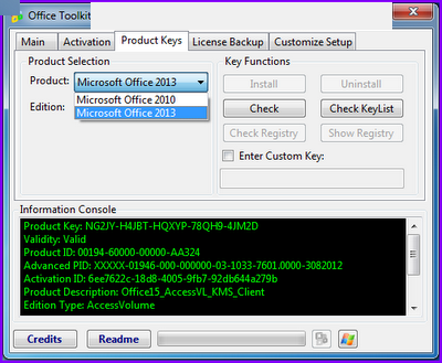 no office needed key 2010