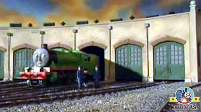 The Fat Controller steam locomotive Henry the green engine Thomas Tidmouth engine shed Sodor railway