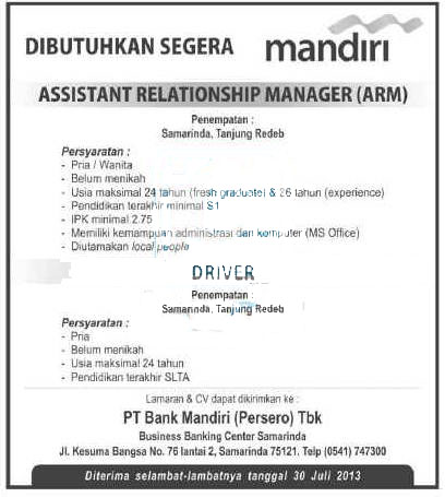 LOWONGAN KERJA 2013 Karir Info Lowongan Kerja September 2013 Terbaru