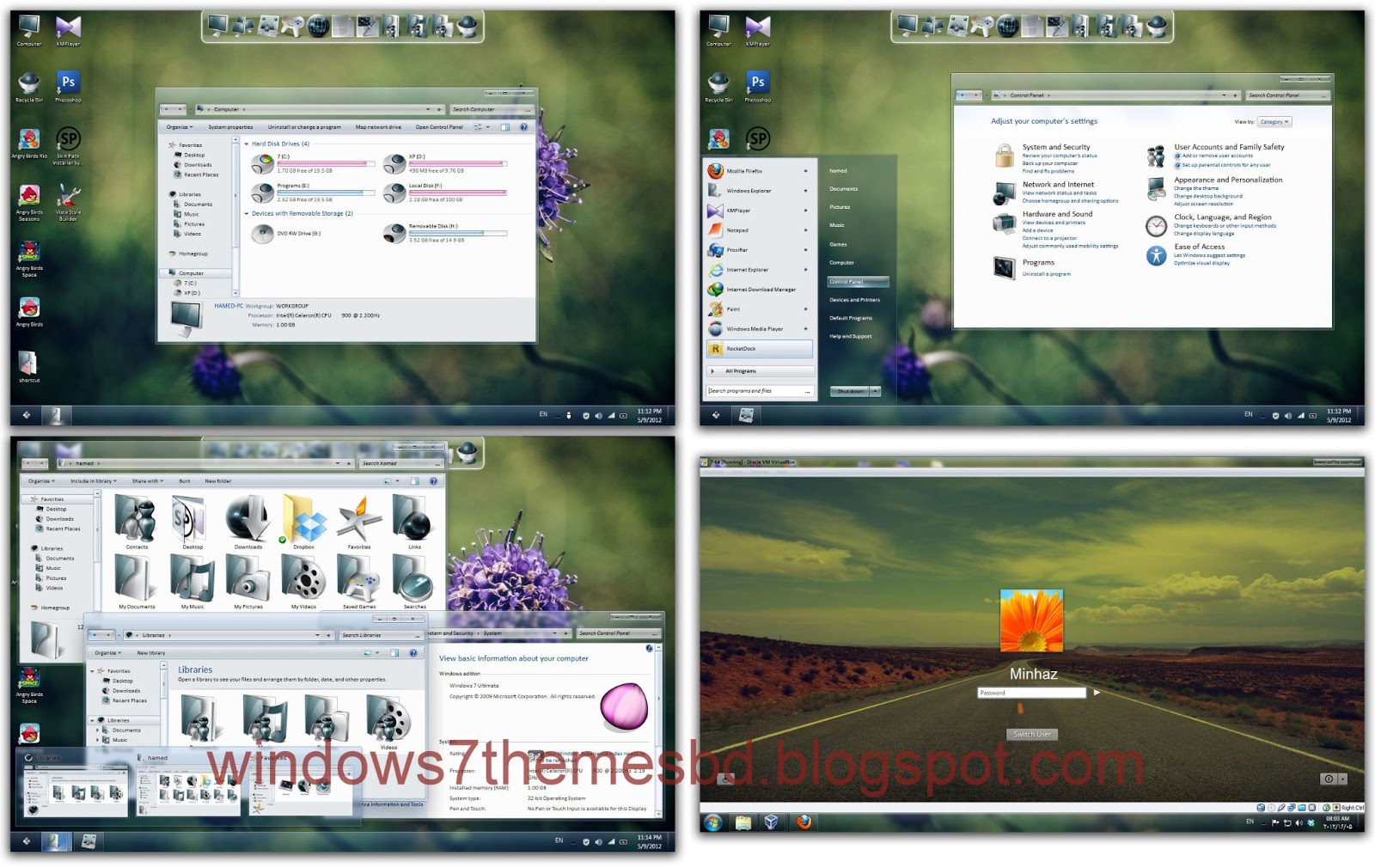Glass Onion Skin Pack For Windows 7 Windows 7 Themes Windows 7 SkinPack