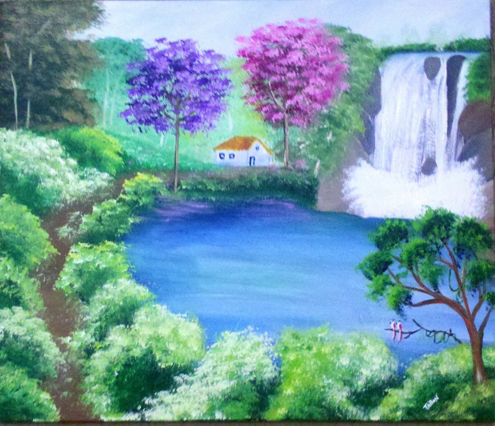 Featured image of post Pintura Em Tela Paisagem Com Cachoeira