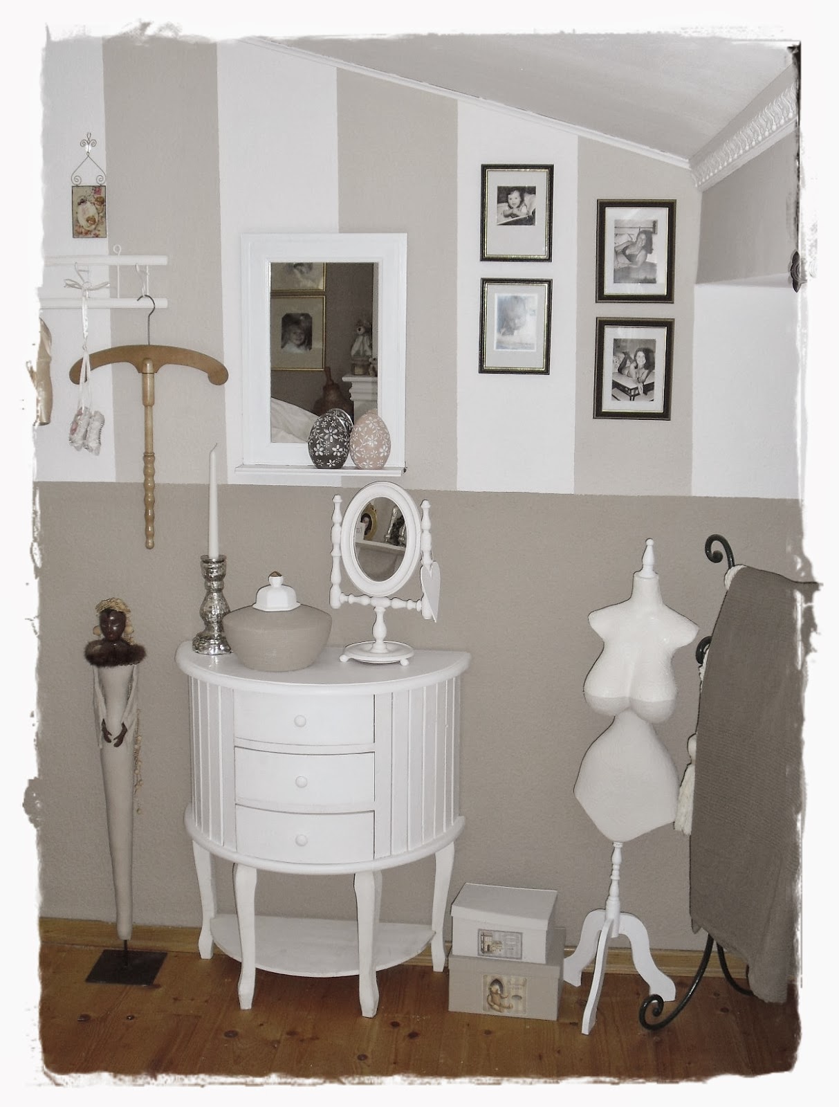 Shabby landhaus: vorher nachher....schlafzimmer...... Schlafzimmer beige