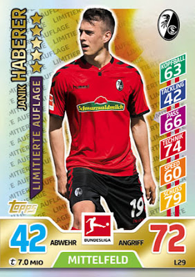 Sticker 47 Ishak Belfodil TOPPS Bundesliga 2017//2018