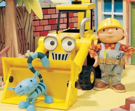 BOB EL CONSTRUCTOR JUNTO A SU MAQUINARIA Y SU GATO Bob el Constructor junto a su maquinaria pesada y su gato