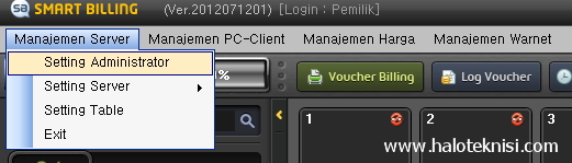 Setting Administrator Pada Smart Billing Setting Administrator Pada Smart Billing