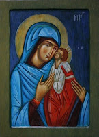 icon of Our Lady of Tenderness with the Baby Jesus
