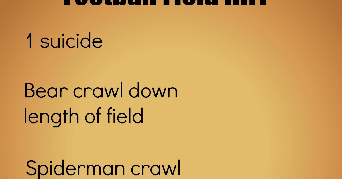 Food and Iron Football Field Workout