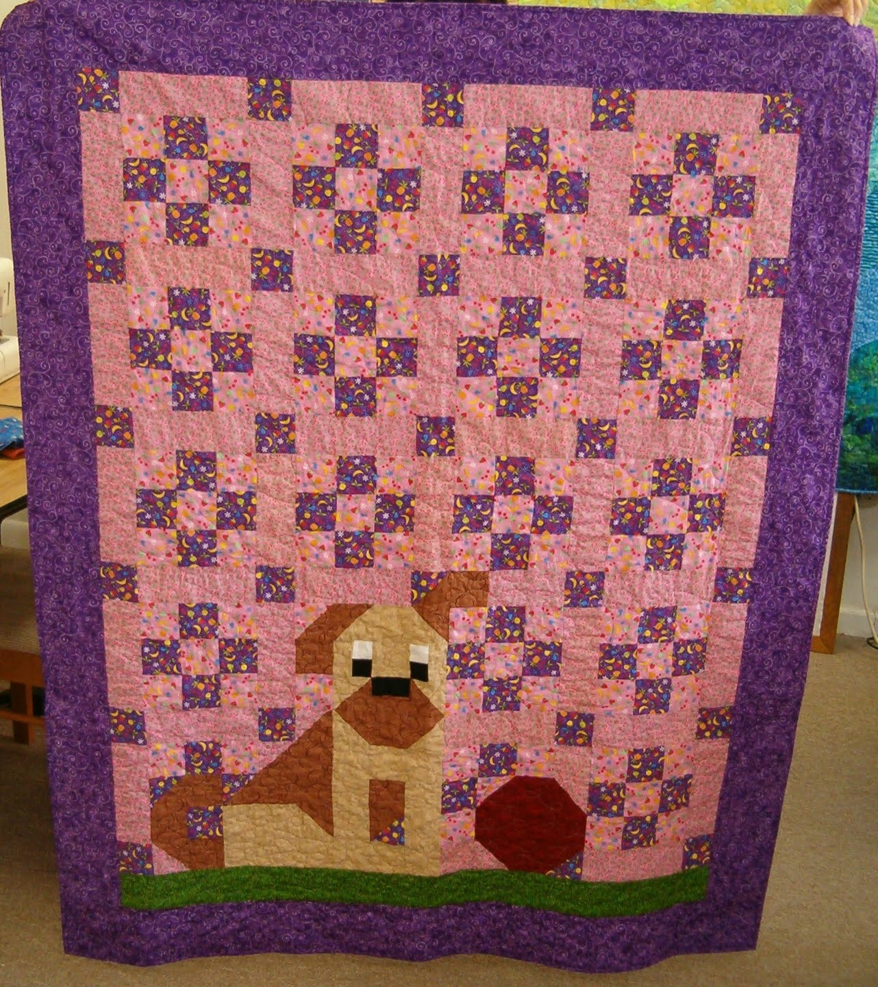 Quilts N Things There's a Dog on my Quilt