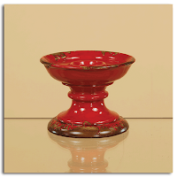 Spicy Red Pedestal Candle Holder For Holiday Decor