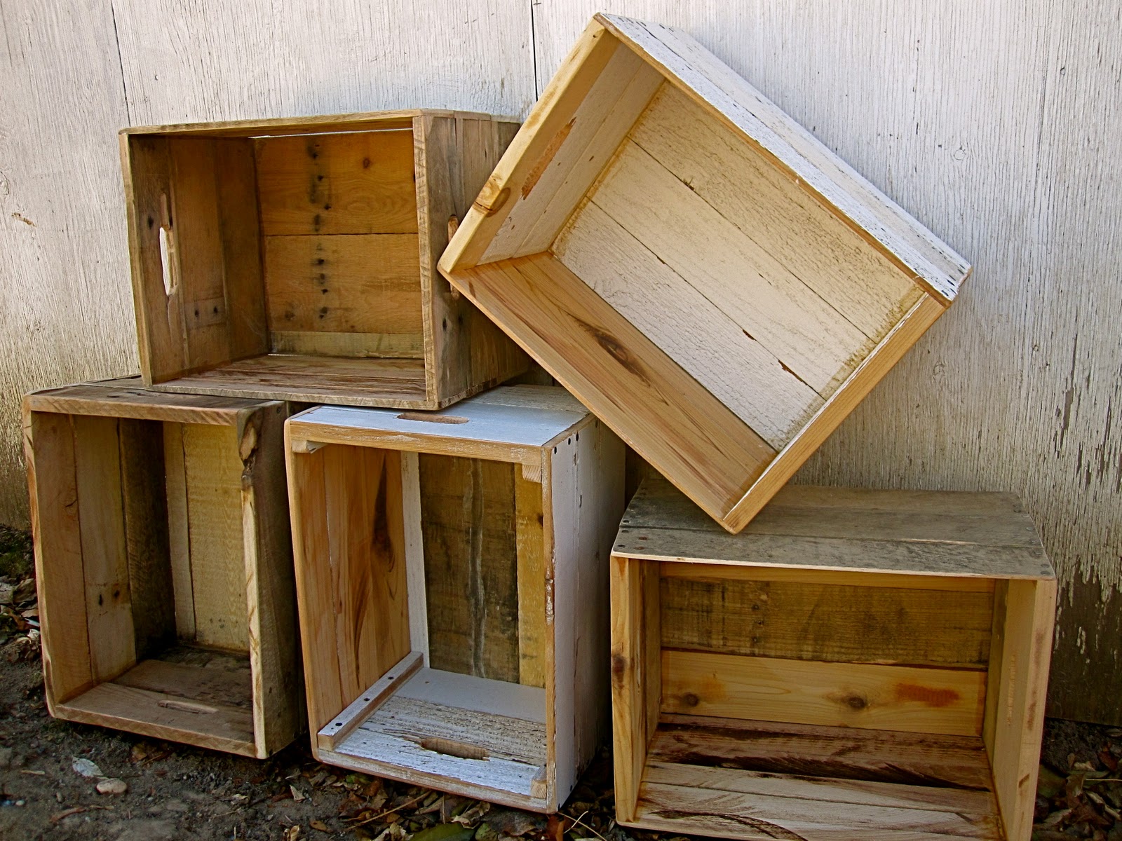 fatto nello utah Old style wooden milk crates