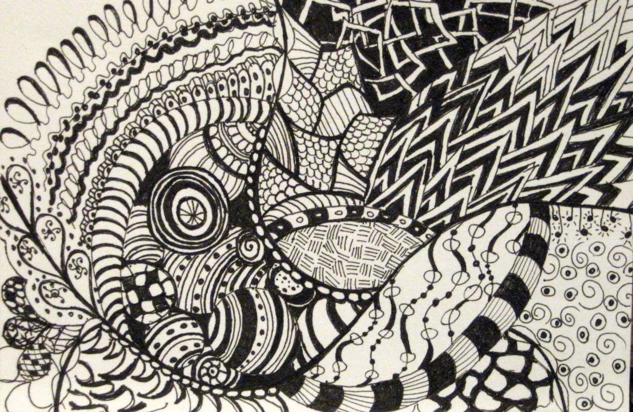 everybody doodles so why not put in all down on paper in repeating abstract block patterns ive seen alot of these done on the artist sites i frequent so