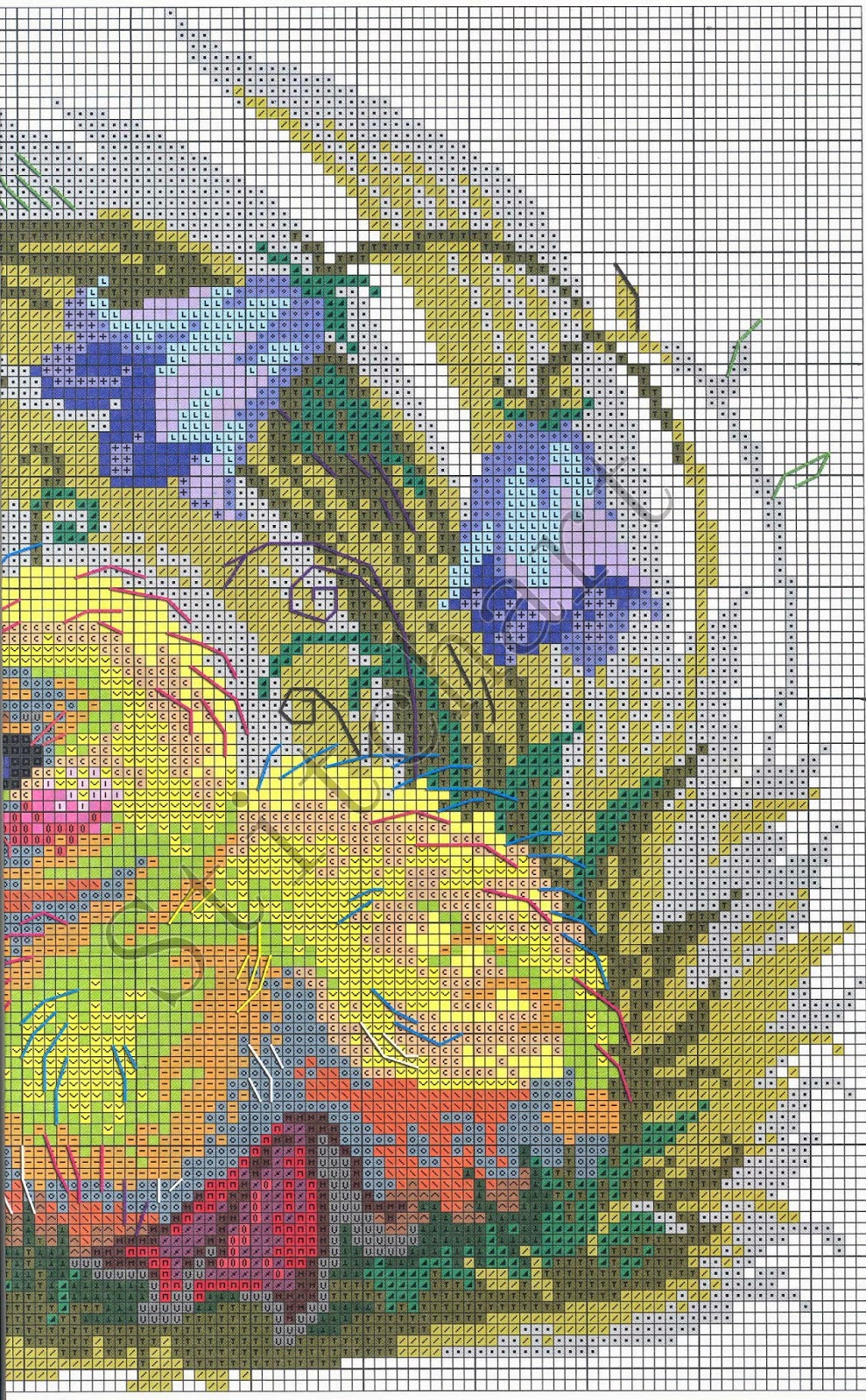 Вышивка крестом утёнок 34
