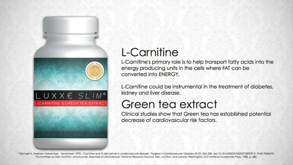 Luxxe White Skin Luxxe Slim ( LCARNITINE AND GREEN TEA EXTRACT)