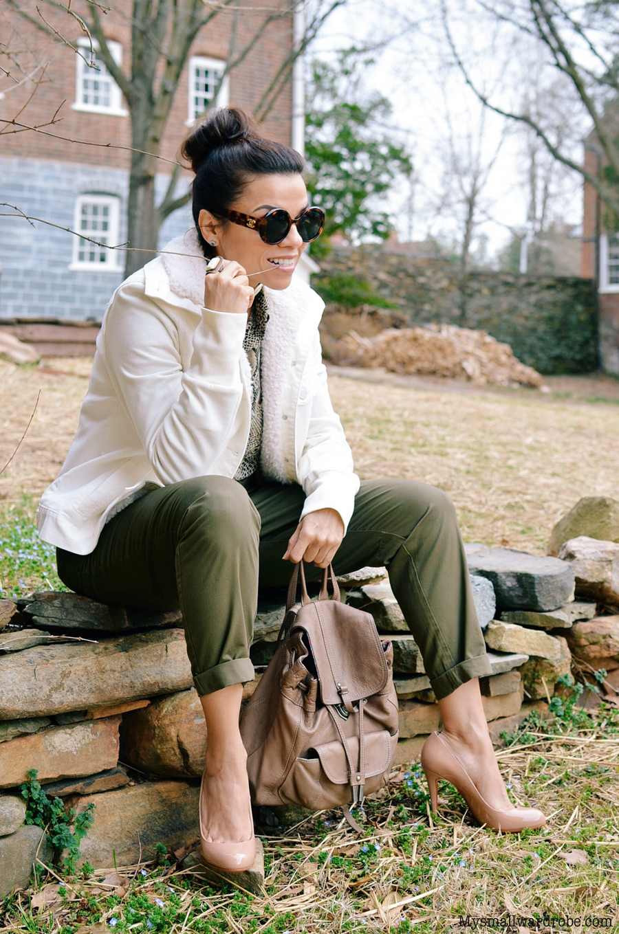 Outfit with shearling jacket Outfit with shearling jacket
