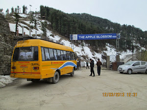 "H.P.T.D.C(Himachal Pradesh Tourism Development Corporation)" bus.