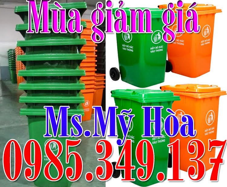 Thùng rác công cộng 240 lít, 120 lít  nhựa HDPE