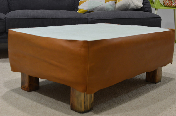 how to make a leather ottoman