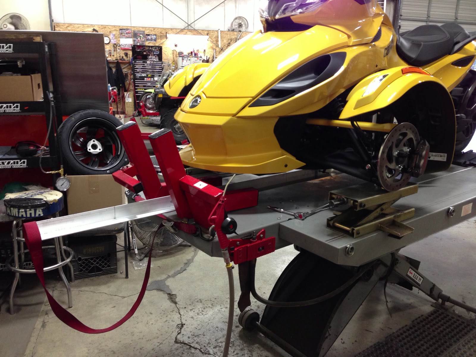New 2013 CanAm Spyder Roadster Wheel Alignment Procedure and Tools
